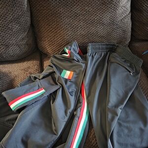 Black Tracksuit with Multicolor Stripes